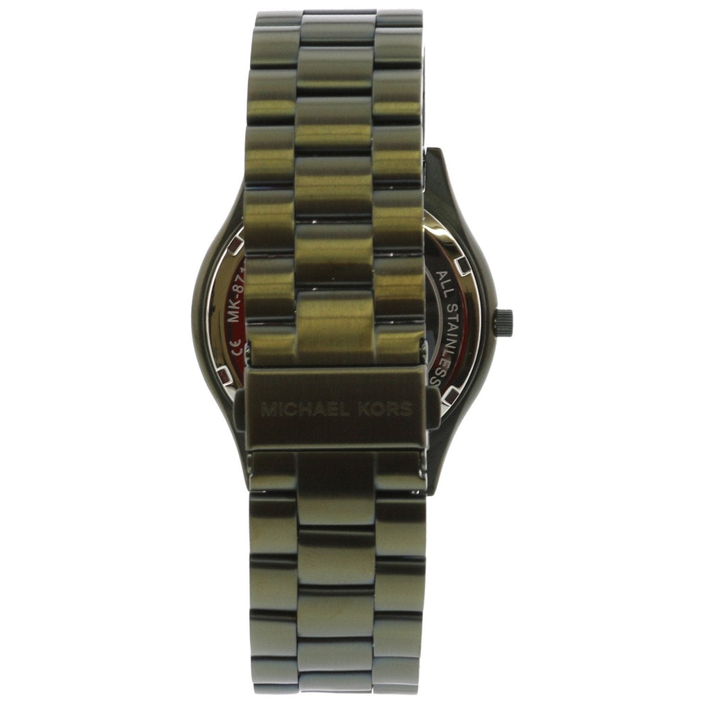 Michael Kors Slim Runway Quartz Black Dial Green Steel Strap Watch For Men - MK8715 Buy Now By Michael Kors