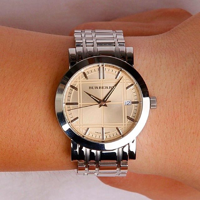 Burberry Heritage Collection Rose Gold Dial Silver Steel Strap Watch for Men - BU1352 Buy Now By Burberry