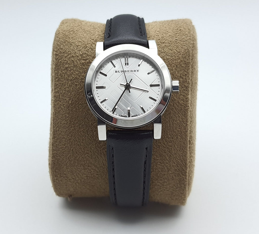 Burberry The City White Dial Black Leather Strap Watch for Women - BU9206 Buy Now By Burberry