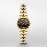 Michael Kors Runway Mercer Analog Brown Dial Gold Steel Strap Watch For Women - MK6855 Buy Now By Michael Kors