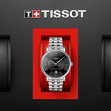 Tissot T Classic Carson Premium Powermatic 80 Black Dial Silver Steel Strap Watch For Men - T122.407.11.051.00 Buy Now By Tissot