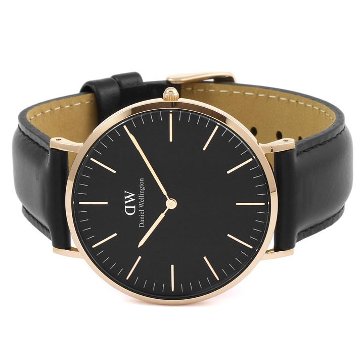 Daniel Wellington Classic Sheffield Black Dial Black Leather Strap Watch For Men - DW00100127 Buy Now By Daniel Wellington