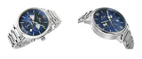 Tommy Hilfiger Evan Chronograph Blue Dial Silver Steel Strap Watch For Men - 1710409 Buy Now By Tommy Hilfiger