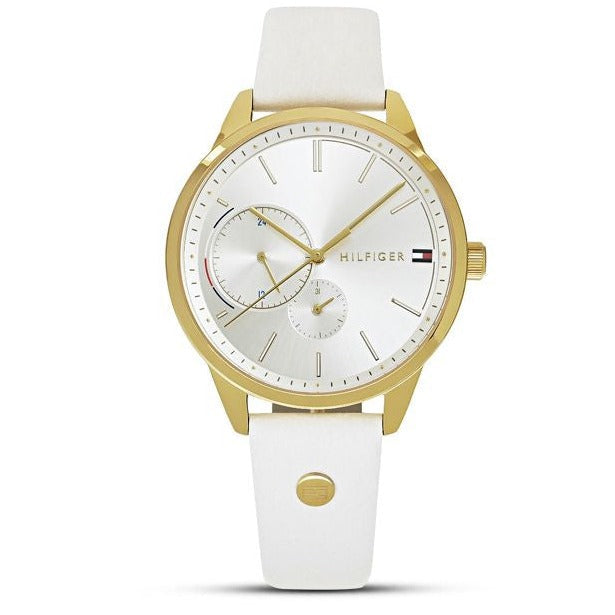 Tommy Hilfiger Brooklyn Quartz White Dial White Leather Strap Watch for Women - 1782018 Buy Now By Tommy Hilfiger