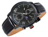 Tommy Hilfiger Aden Chronograph Black Dial Black Leather Strap Watch for Men - 1791310 Buy Now By Tommy Hilfiger