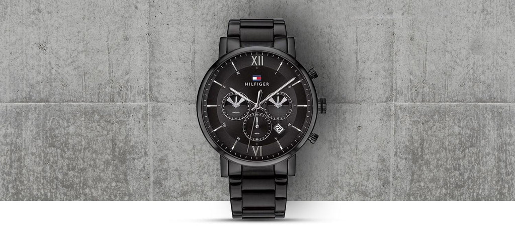 Tommy Hilfiger Evan Chronograph Quartz Black Dial Black Steel Strap Watch For Men - 1710410 Buy Now By Tommy Hilfiger