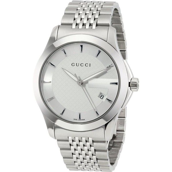 Gucci G Timeless Silver Dial Silver Steel Strap Watch For Men - YA126401 Buy Now By Gucci