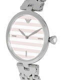 Emporio Armani Arianna Analog White Dial Silver Steel Strap Watch For Women - AR11195 Buy Now By Emporio Armani