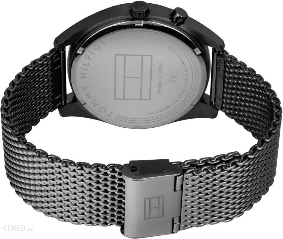 Tommy Hilfiger Deacon Multifunction Black Dial Black Mesh Bracelet Watch for Men - 1791546 Buy Now By Tommy Hilfiger