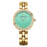 Swarovski Daytime Crystals Turquoise Dial Gold Steel Strap Watch for Women - 5182212 Buy Now By Swarovski