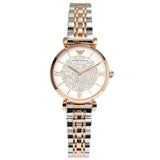 Emporio Armani Gianni T Bar White Dial Two Tone Steel Strap Watch For Women - AR1926 Buy Now By Emporio Armani