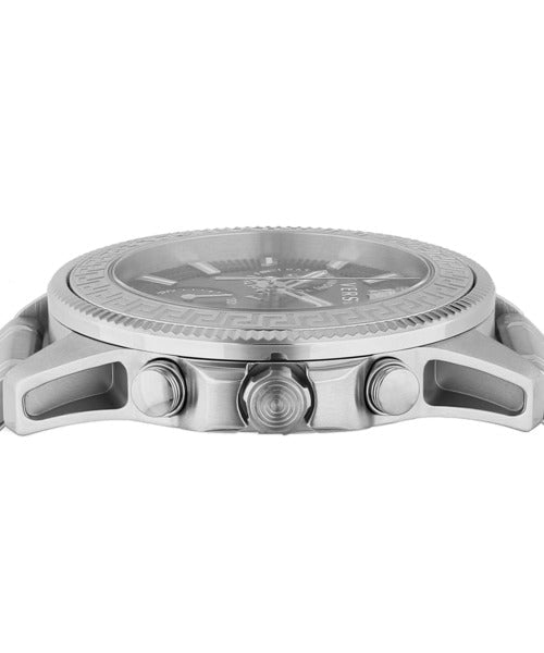 Versace Greca Action Chronograph Quartz Green Dial Silver Steel Strap Watch for Men - VE3J00422 Buy Now By Versace