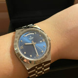 Tudor Royal Automatic Diamonds Blue Dial Silver Steel Strap Watch for Men - M28600-0006 Buy Now By Tudor