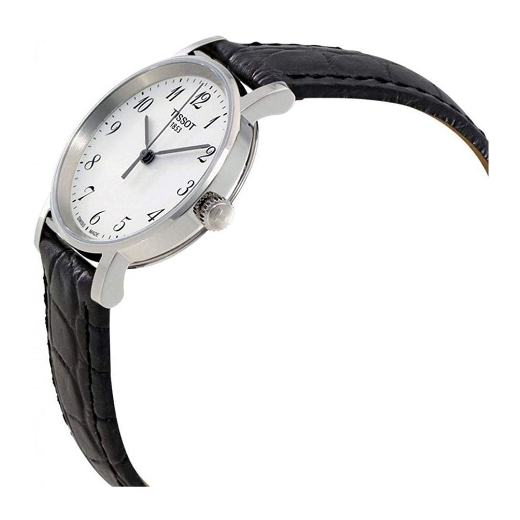 Tissot Everytime Desire Medium White Dial Black Leather Strap Watch For Men - T109.410.16.032.00 Buy Now By Tissot