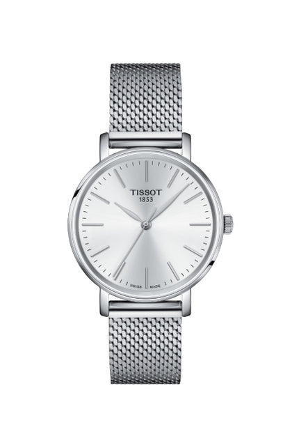 Tissot Everytime Gent Silver Dial Silver Mesh Bracelet Watch for Men - T143.410.11.011.00 Buy Now By Tissot