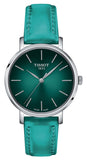 Tissot Everytime Lady Green Dial Green Leather Strap Watch for Women - T143.210.17.091.00 Buy Now By Tissot