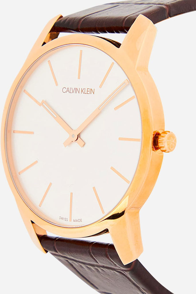 Calvin Klein City White Dial Brown Leather Strap Watch for Men - K2G21629 Buy Now By Calvin Klein