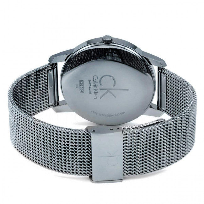 Calvin Klein City Chronograph Black Dial Silver Mesh Bracelet Watch for Men - K2G2G121 Buy Now By Calvin Klein