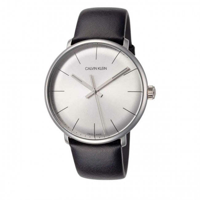 Calvin Klein High Noon Quartz White Dial Black Leather Strap Watch for Men - K8M211C6 Buy Now By Calvin Klein
