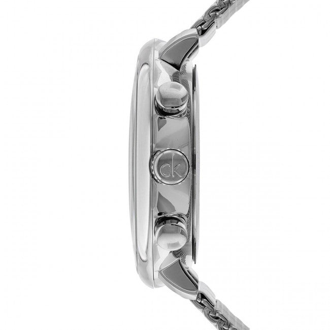 Calvin Klein High Noon Chronograph Black Dial Silver Mesh Bracelet Watch for Men - K8M27121 Buy Now By Calvin Klein