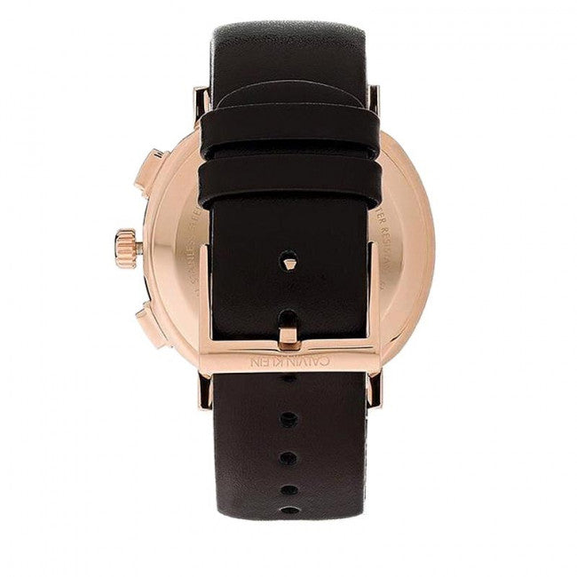 Calvin Klein Posh Chronograph White Dial Brown Leather Strap Watch for Men - K8Q376G6 Buy Now By Calvin Klein