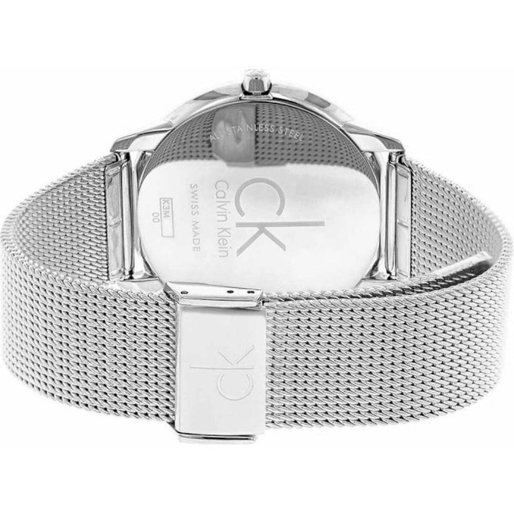 Calvin Klein Minimal White Dial Silver Mesh Bracelet Watch for Women - K3M52152 Buy Now By Calvin Klein