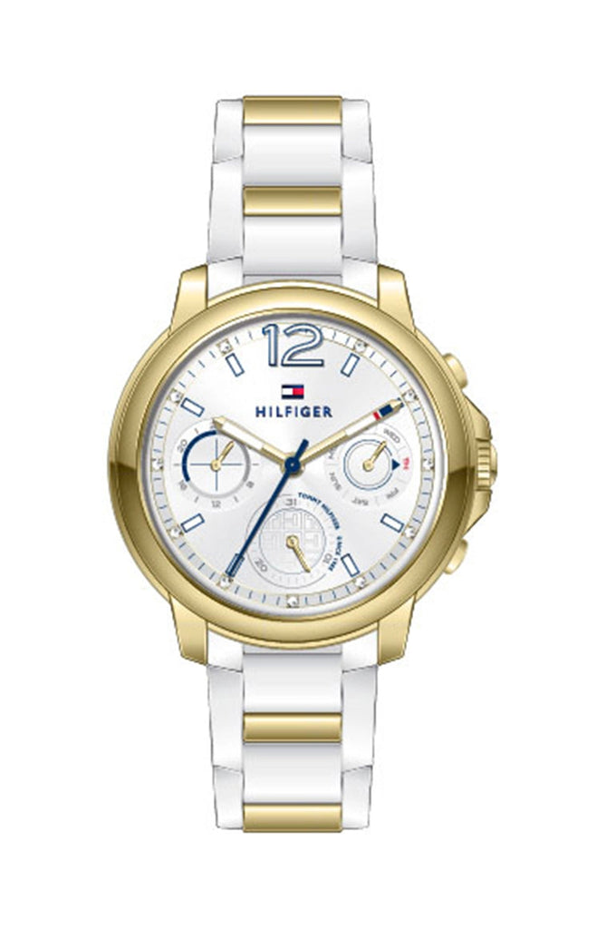 Tommy Hilfiger Claudiia White Dial White Steel Strap Watch for Women - 1781745 Buy Now By Tommy Hilfiger