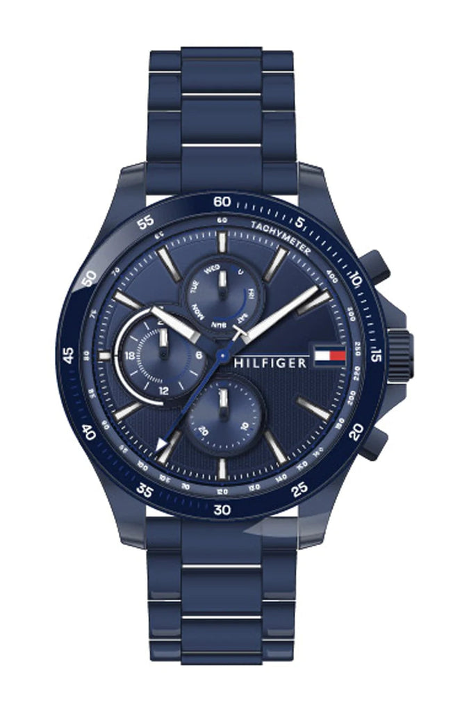 Tommy Hilfiger Bank Quartz Blue Dial Blue Steel Strap Watch for Men - 1791720 Buy Now By Tommy Hilfiger