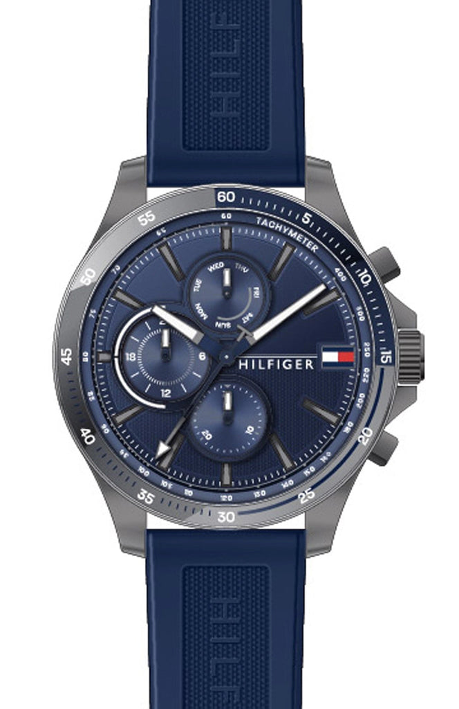 Tommy Hilfiger Bank Blue Dial Blue Rubber Strap Watch for Men - 1791721 Buy Now By Tommy Hilfiger