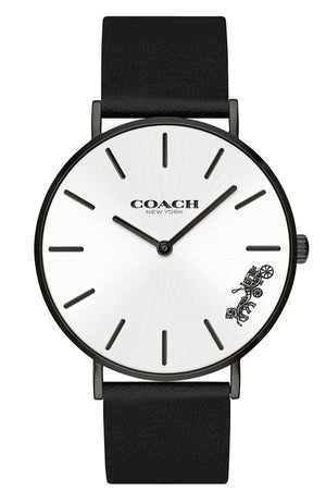 Coach Perry White Dial Black Leather Strap Watch for Women - 14503115 Buy Now By Coach