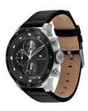 Tommy Hilfiger Trent Chronograph Quartz Black Dial Black Leather Strap Watch For Men - 1791810 Buy Now By Tommy Hilfiger