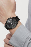 Tommy Hilfiger Baker Chronograph Black Dial Black Leather Strap Watch For Men - 1710452 Buy Now By Tommy Hilfiger