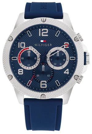 Tommy Hilfiger Blaze Chronograph Blue Dial Blue Rubber Strap Watch For Men - 1792027 Buy Now By Tommy Hilfiger