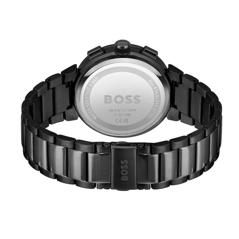 Hugo Boss One Chronograph Black Dial Black Steel Strap Watch For Men - 1514001 Buy Now By Hugo Boss
