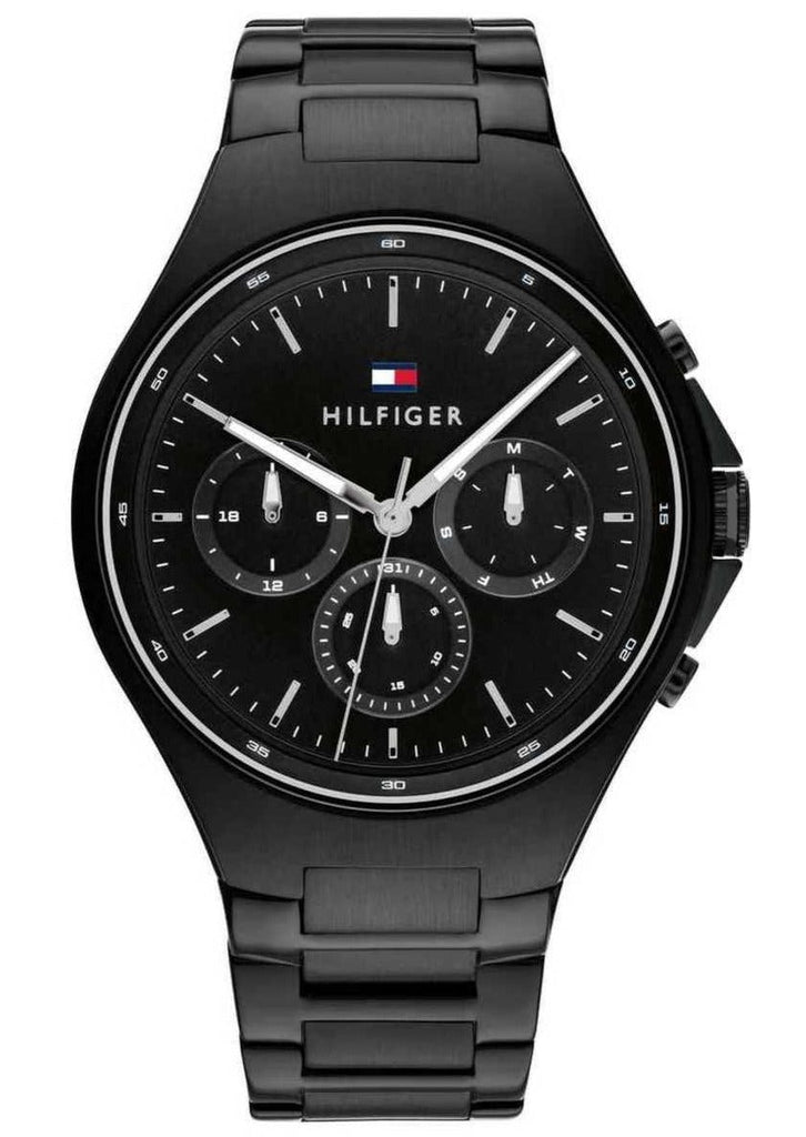 Tommy Hilfiger Justin Chronograph Black Dial Black Steel Strap Watch For Men - 1792055 Buy Now By Tommy Hilfiger