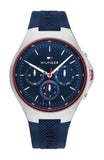 Tommy Hilfiger Justin Chronograph Blue Dial Blue Rubber Strap Watch for Men - 1792057 Buy Now By Tommy Hilfiger