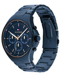 Tommy Hilfiger Justin Chronograph Blue Dial Blue Steel Strap Watch For Men - 1792058 Buy Now By Tommy Hilfiger