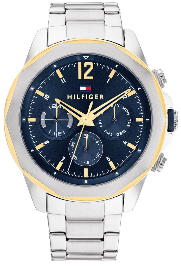 Tommy Hilfiger Lars Chronograph Blue Dial Silver Steel Strap Watch For Men - 1792059 Buy Now By Tommy Hilfiger