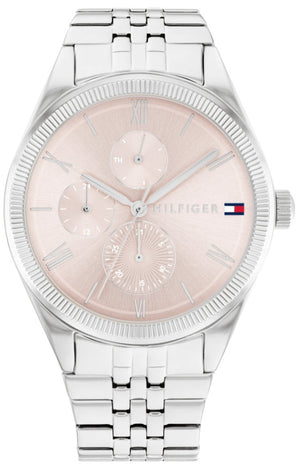 Tommy Hilfiger Monica Multifunction Chronograph Pink Dial Silver Steel Strap Watch For Women - 1782590 Buy Now By Tommy Hilfiger