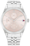 Tommy Hilfiger Monica Multifunction Chronograph Pink Dial Silver Steel Strap Watch For Women - 1782590 Buy Now By Tommy Hilfiger