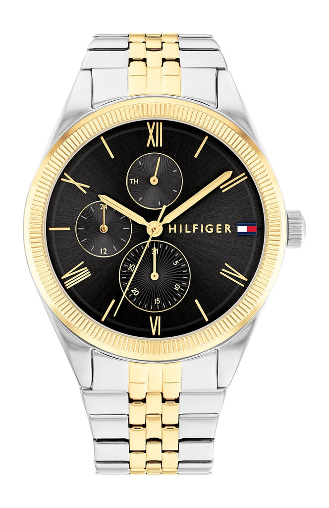 Tommy Hilfiger Monica Chronograph Black Dial Two Tone Steel Strap Watch For Women - 1782591 Buy Now By Tommy Hilfiger