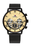 Tommy Hilfiger Legend Chronograph Gold Dial Black Mesh Bracelet Watch For Men - 1710568 Buy Now By Tommy Hilfiger