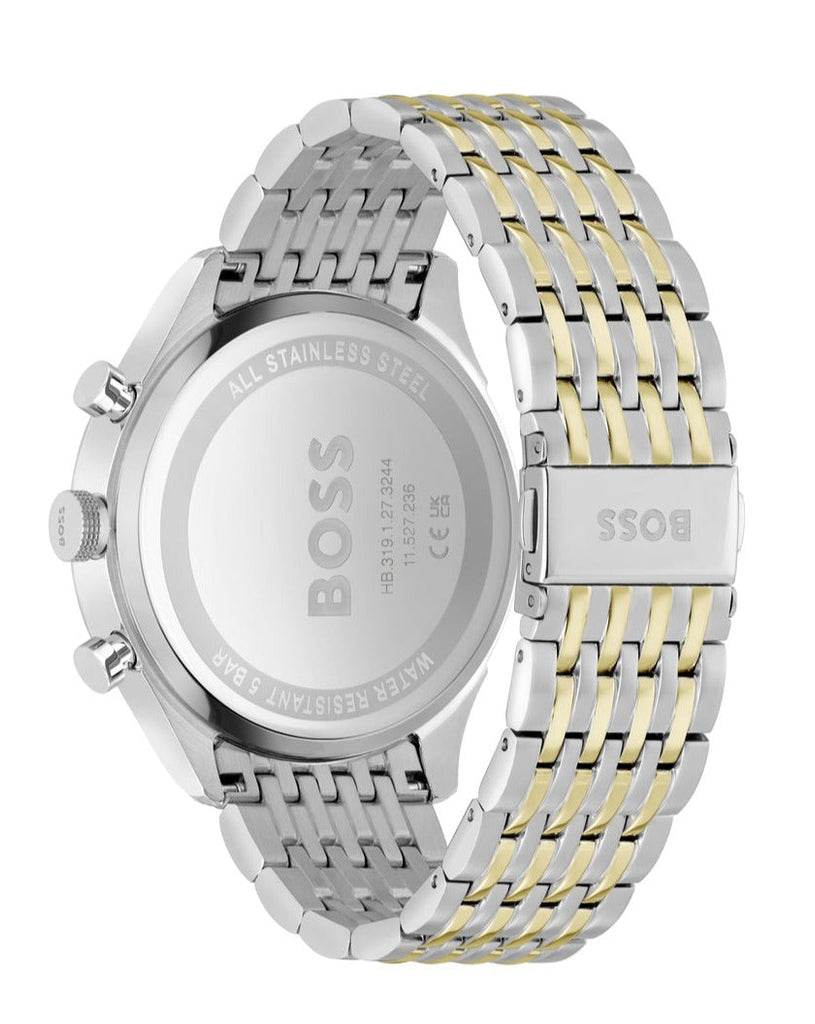 Hugo Boss Gregor Chronograph Green Dial Two Tone Steel Strap Watch For Men - 1514081 Buy Now By Hugo Boss