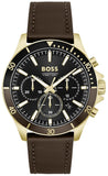 Hugo Boss Troper Chronograph Black Dial Brown Leather Strap Watch For Men - 1514100 Buy Now By Hugo Boss