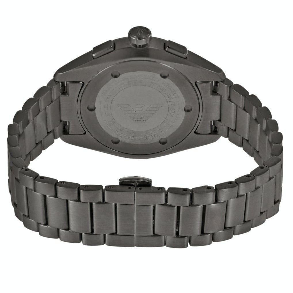 Emporio Armani Chronograph Quartz Blue Dial Grey Steel Strap Watch For Men - AR11481 Buy Now By Emporio Armani