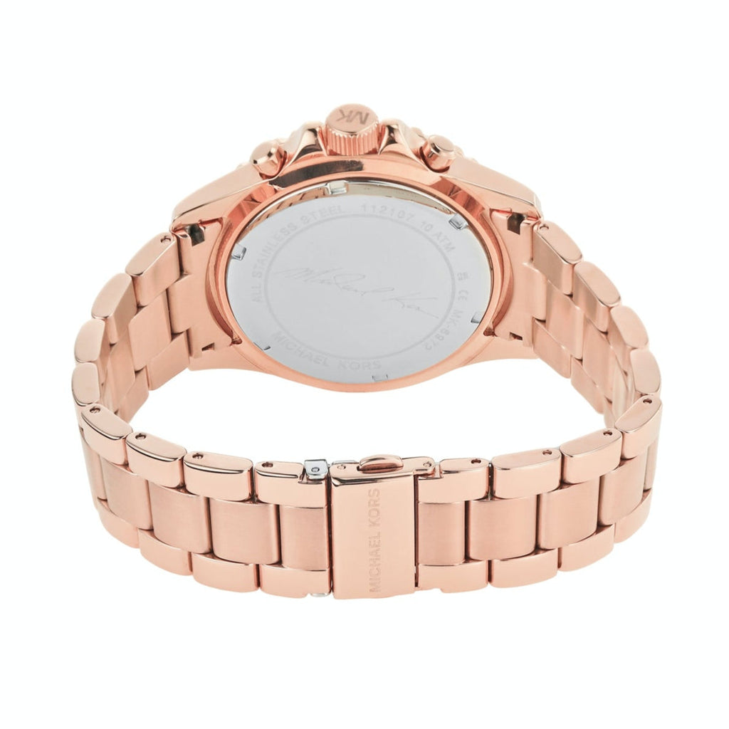 Michael Kors Everest Chronograph Black Dial Rose Gold Steel Strap Watch for Women - MK6972 Buy Now By Michael Kors