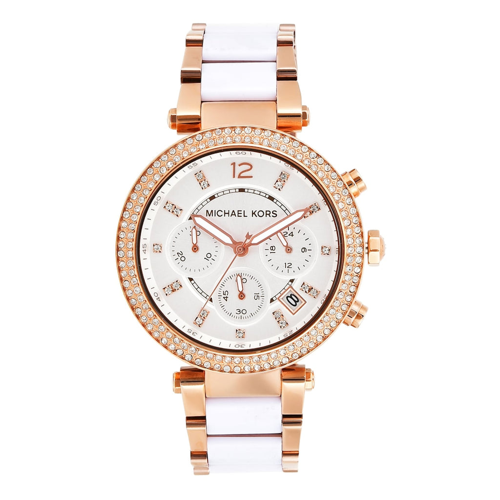 Michael Kors Parker White Dial Two Tone Steel Strap Watch for Women - MK5774 Buy Now By Michael Kors