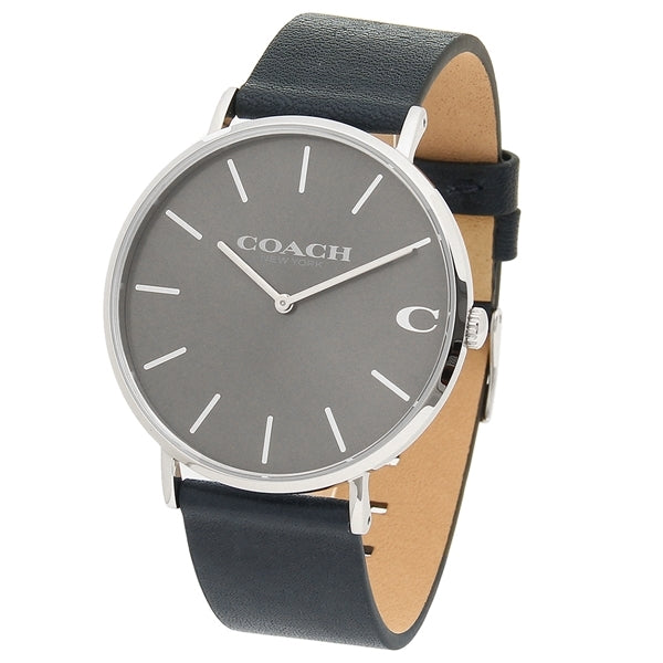 Coach Charles Grey Dial Black Leather Strap Watch for Men - 14602150 Buy Now By Coach