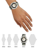 Versace Shadov Quartz Silver Dial Snakeskin Green Leather Strap Watch for Women - VEBM00718 Buy Now By Versace