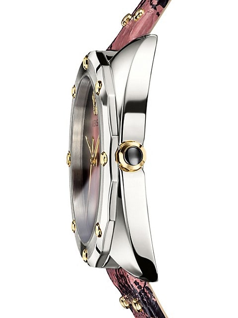 Versace Shadov Pink Dial Pink Leather Strap Watch for Women - VEBM00818 Buy Now By Versace